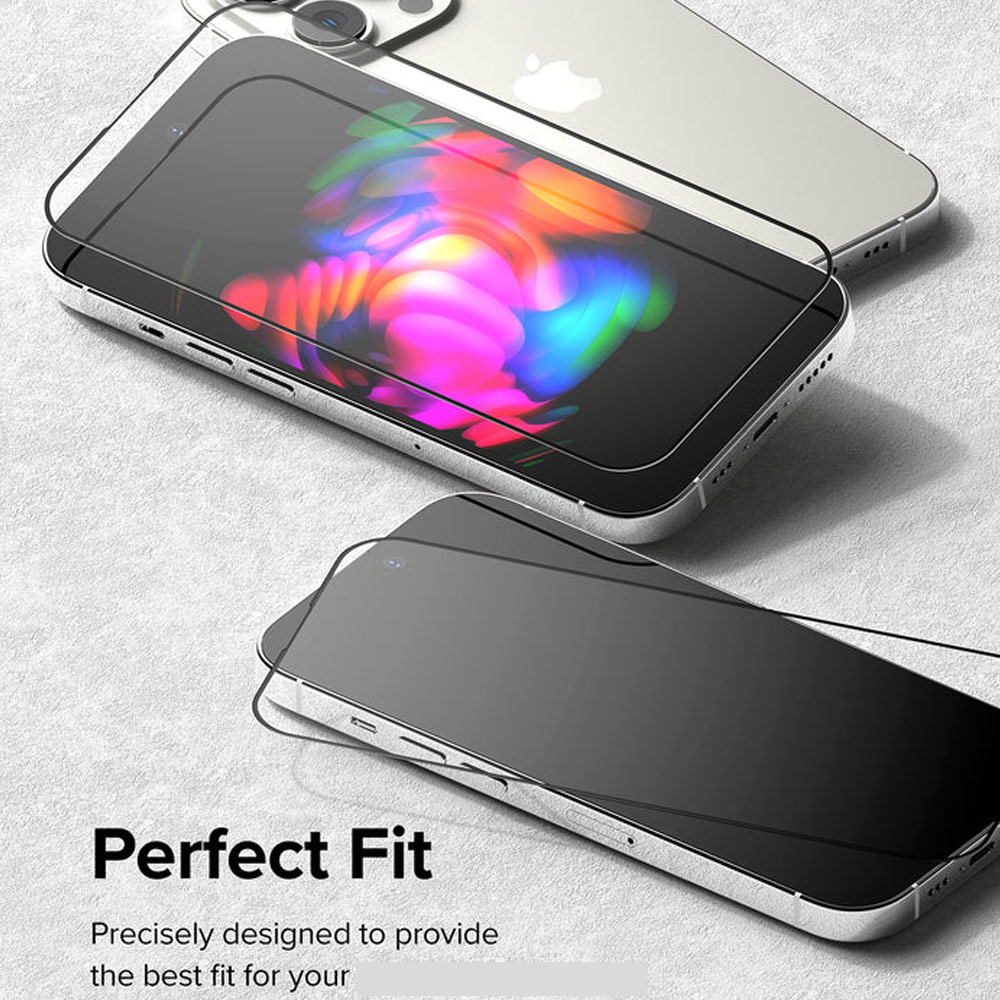 Picture of Apple iPhone 14 Pro Max 6.7 Screen Protector | Ringke Premium Tempered Glass Screen Protector with Easy Installation Jig Kit for Apple iPhone 14 Pro Max 6.7 (HD Clear)