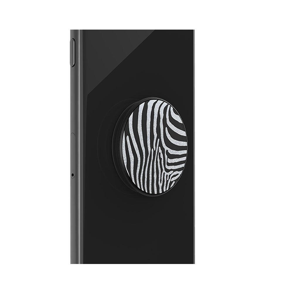 Picture of Popsockets PopGrip Swappable LUXE Collection (Embossed Metal Zebra)