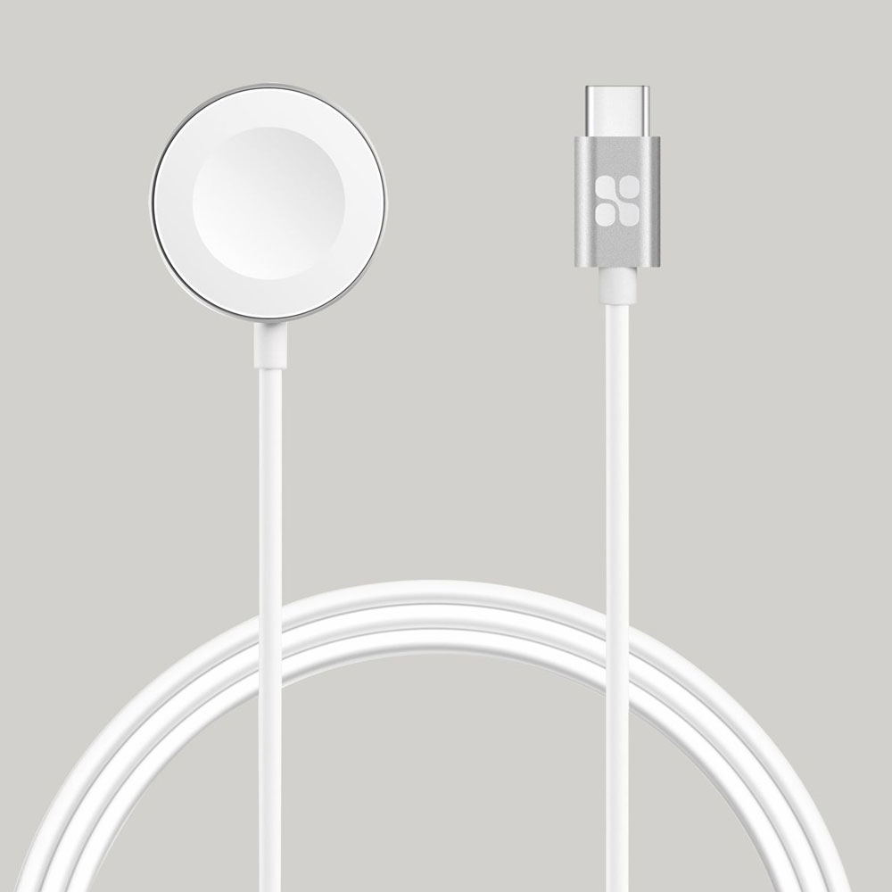Picture of Apple Watch 40mm Charger | Promate Apple Watch Charger to USB-C Cable Fast Charging 5W Apple MFi Certified Magnetic Wireless Charging Cord with Anti-Tangle 100cm Cord and Over-Heating Protection for Apple Watch Series 7 8 6 5 4 3 2 1  AuraCord-C