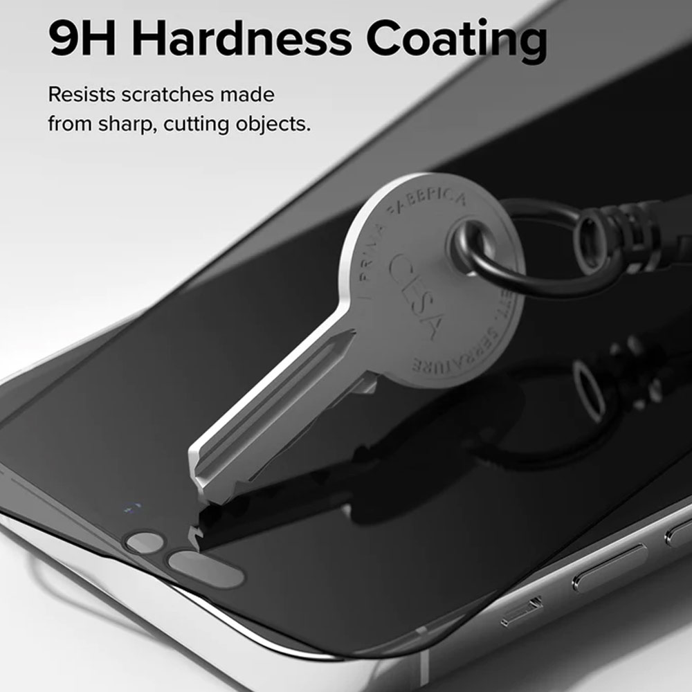 Picture of  Apple iPhone 14 Pro Max 6.7 Screen Protector | Ringke Premium Tempered Glass Screen Protector with Easy Installation Jig Kit for Apple iPhone 14 Pro Max 6.7 (Privacy Anti Peep Anti View)
