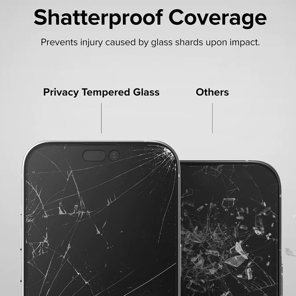 Picture of  Apple iPhone 14 Pro Max 6.7 Screen Protector | Ringke Premium Tempered Glass Screen Protector with Easy Installation Jig Kit for Apple iPhone 14 Pro Max 6.7 (Privacy Anti Peep Anti View)