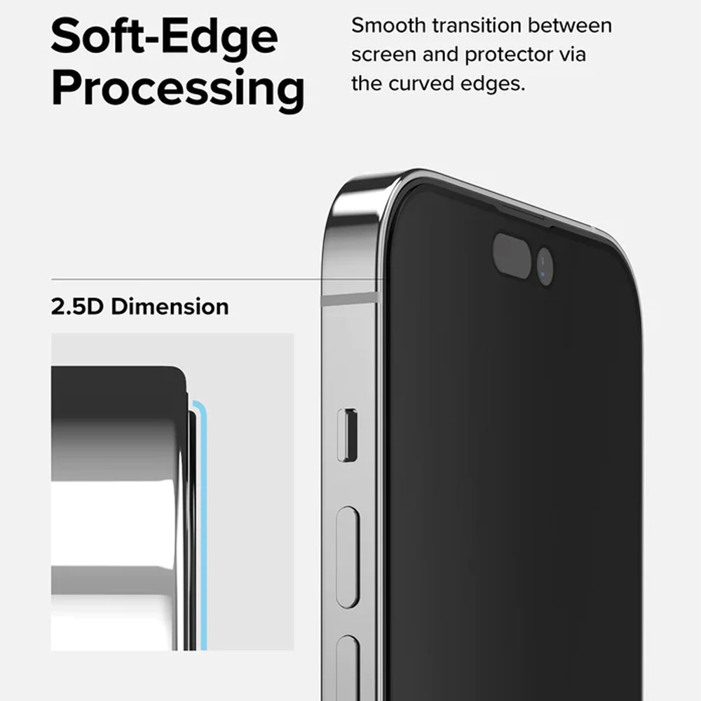 Picture of  Apple iPhone 14 Pro Max 6.7 Screen Protector | Ringke Premium Tempered Glass Screen Protector with Easy Installation Jig Kit for Apple iPhone 14 Pro Max 6.7 (Privacy Anti Peep Anti View)