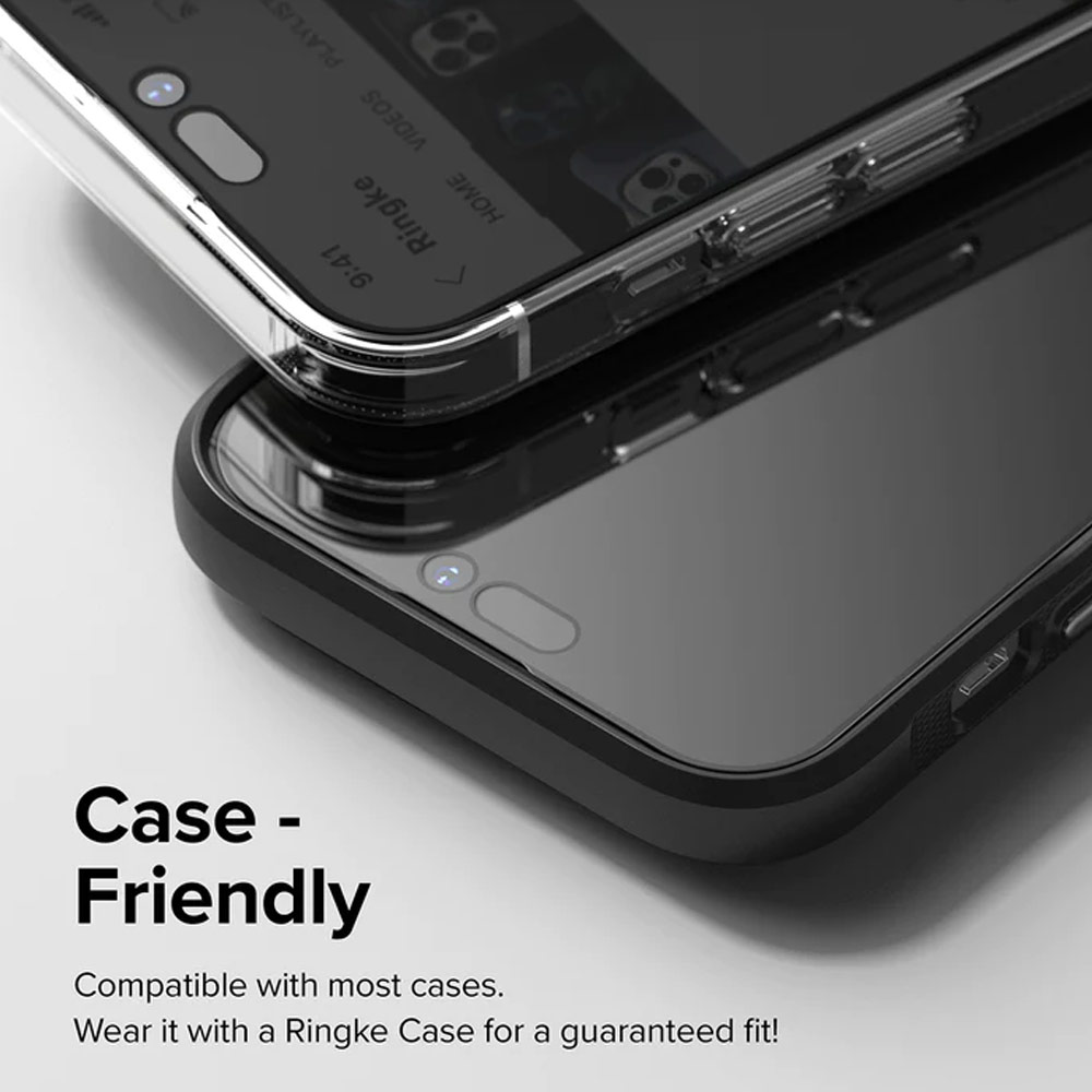Picture of  Apple iPhone 14 Pro Max 6.7 Screen Protector | Ringke Premium Tempered Glass Screen Protector with Easy Installation Jig Kit for Apple iPhone 14 Pro Max 6.7 (Privacy Anti Peep Anti View)