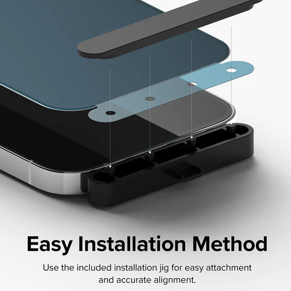 Picture of  Apple iPhone 14 Pro Max 6.7 Screen Protector | Ringke Premium Tempered Glass Screen Protector with Easy Installation Jig Kit for Apple iPhone 14 Pro Max 6.7 (Privacy Anti Peep Anti View)