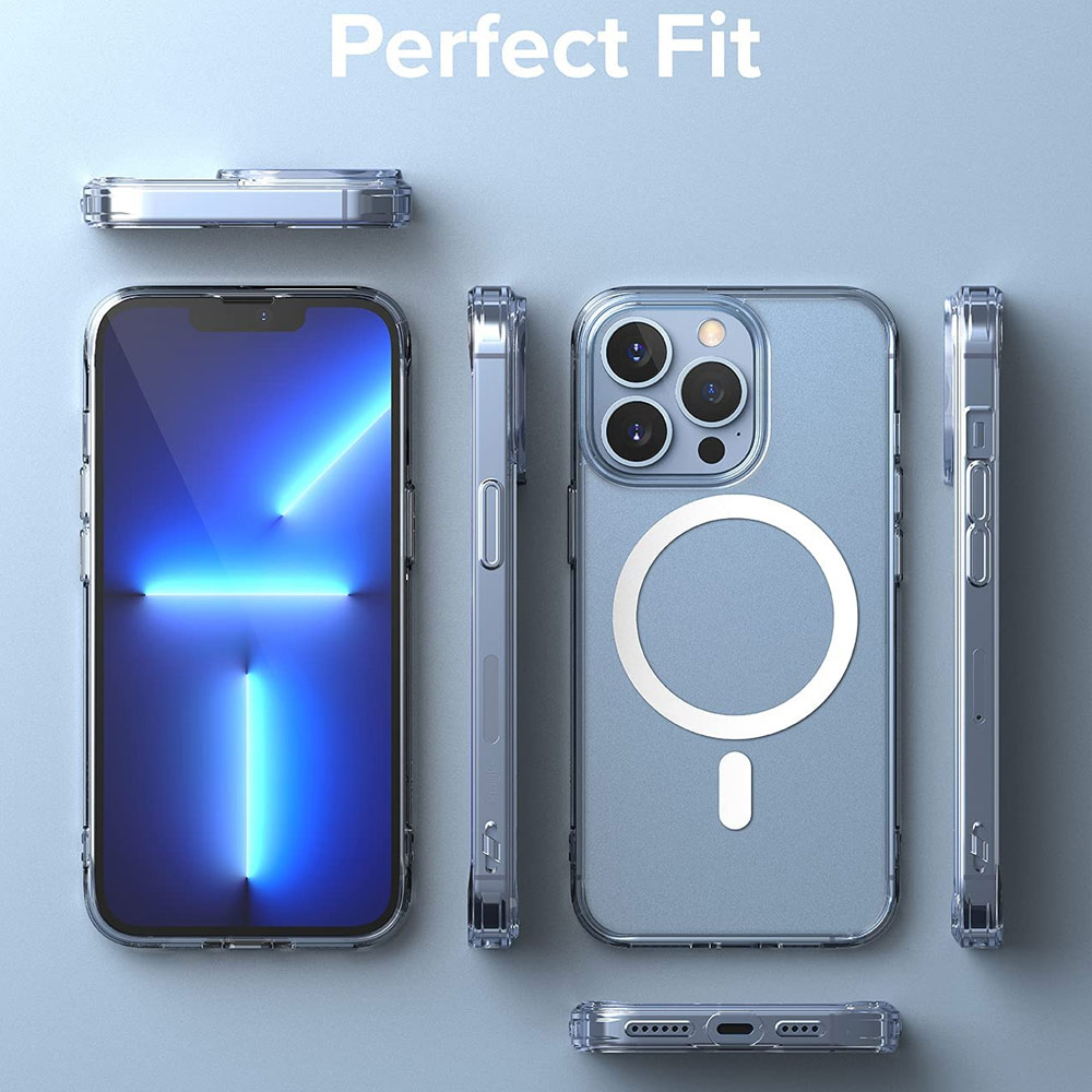 Picture of  Apple iPhone 13 Pro Max 6.7 Case | Ringke Fusion Magnetic Matte Protection Case Magsafe Compatible for Apple iPhone 13 Pro Max 6.7 (Matte Clear)