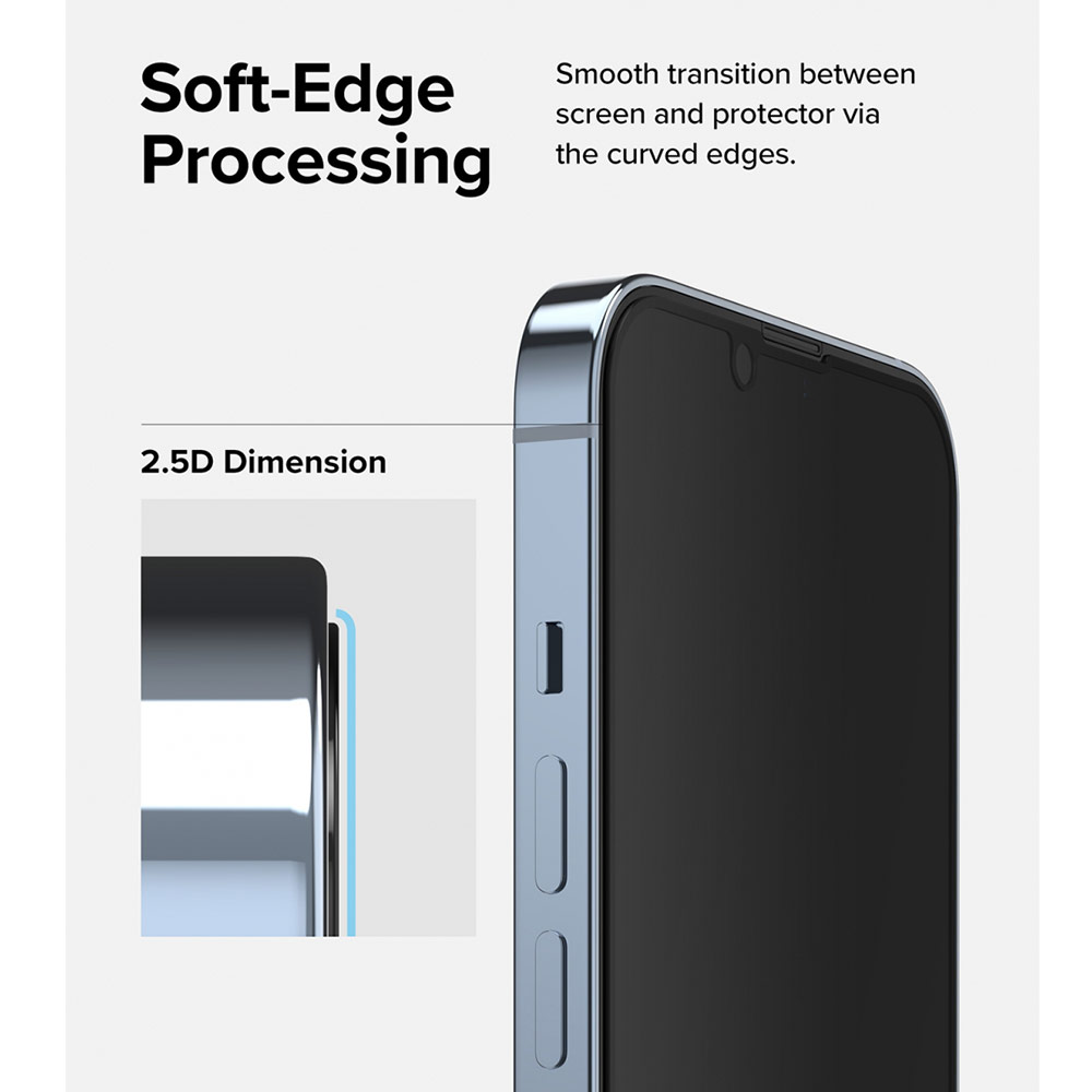 Picture of �Apple iPhone 13 6.1 Screen Protector | Ringke Privacy Anti View Tempered Glass Screen Protector for Apple iPhone 13 Pro iPhone 13 6.1 (Privacy)