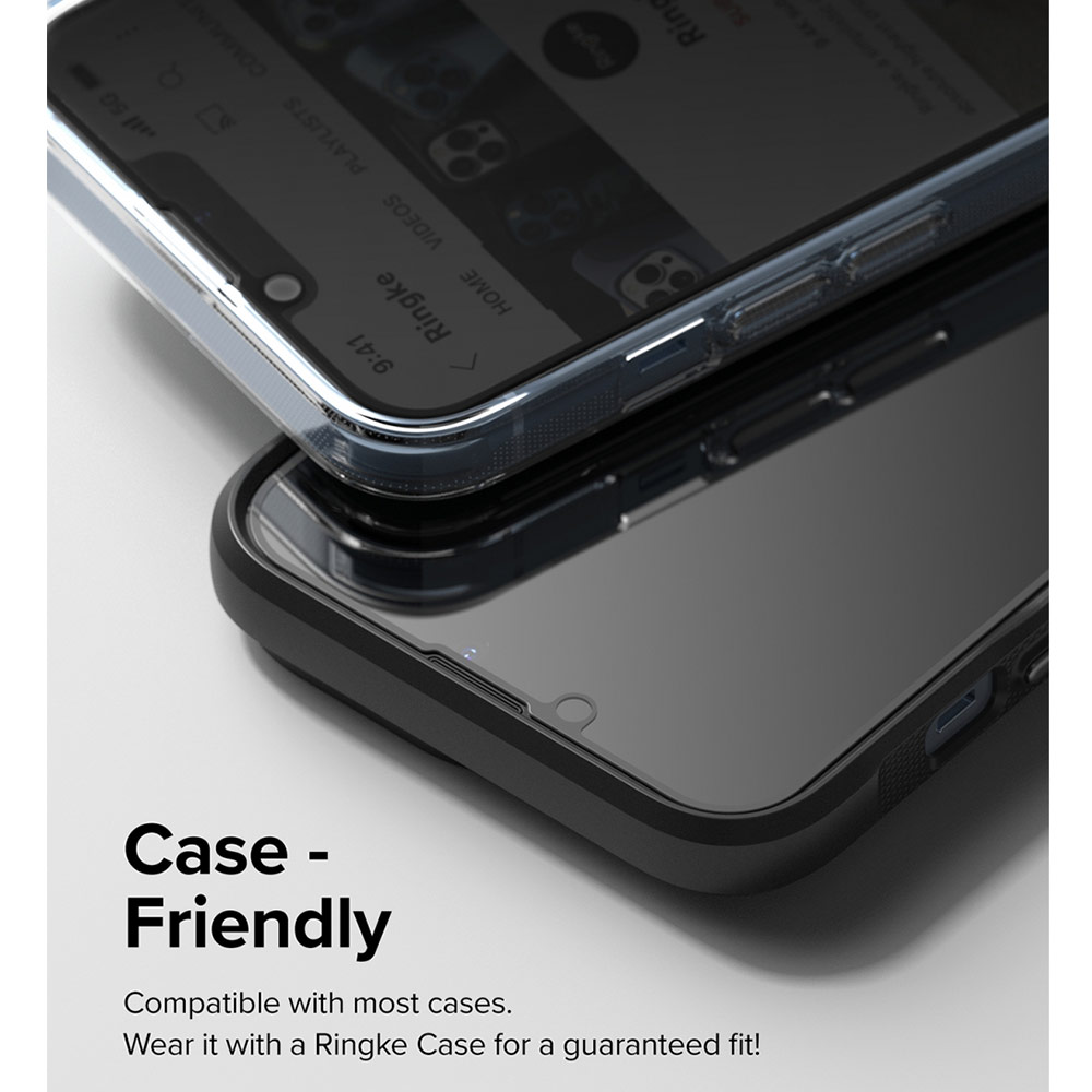 Picture of �Apple iPhone 13 6.1 Screen Protector | Ringke Privacy Anti View Tempered Glass Screen Protector for Apple iPhone 13 Pro iPhone 13 6.1 (Privacy)