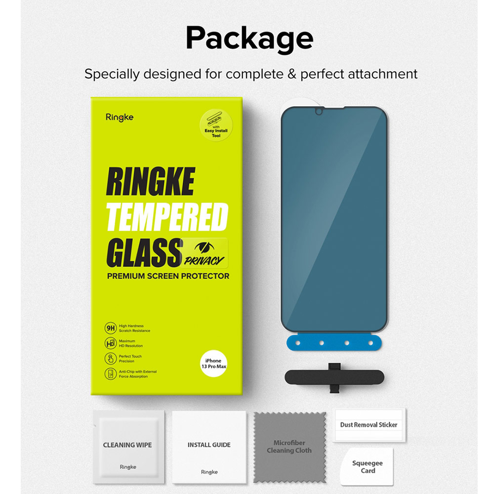 Picture of �Apple iPhone 13 6.1 Screen Protector | Ringke Privacy Anti View Tempered Glass Screen Protector for Apple iPhone 13 Pro iPhone 13 6.1 (Privacy)