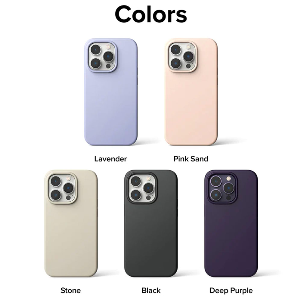 Picture of  Apple iPhone 14 Pro 6.1 Case | Ringke Soft Liquid Silicone Protection Case for iPhone 14 Pro 6.1 (Black)
