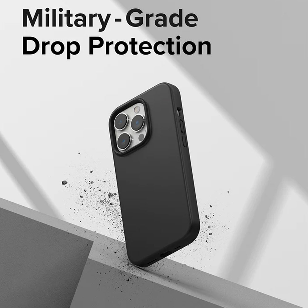 Picture of  Apple iPhone 14 Pro 6.1 Case | Ringke Soft Liquid Silicone Protection Case for iPhone 14 Pro 6.1 (Black)