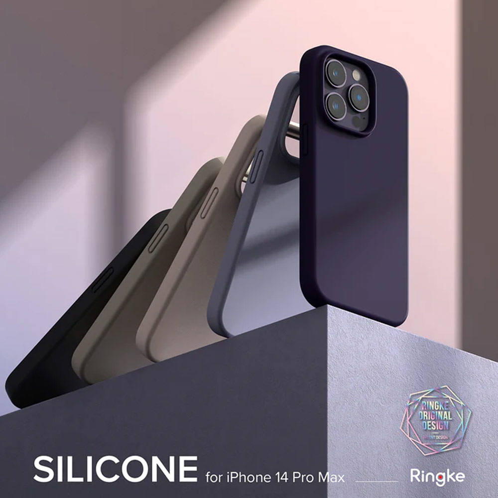 Picture of  Apple iPhone 14 Pro Max 6.7 Case | Ringke Soft Liquid Silicone Protection Case for iPhone 14 Pro Max 6.7 (Black)