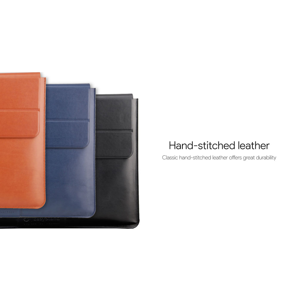 Picture of �Apple MacBook Pro 13\" 2020 Case | Switchasy EasyStand Classic Hand Stitched Leather Sleeve Carry Case Standable Design for Macbook Air 13 M1 2020 2021 Macbook Pro 13 2020 2021 13 inches Laptop (Midnight Blue)