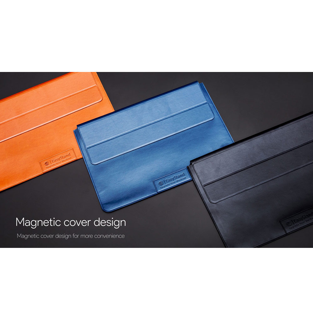 Picture of �Apple MacBook Pro 13\" 2020 Case | Switchasy EasyStand Classic Hand Stitched Leather Sleeve Carry Case Standable Design for Macbook Air 13 M1 2020 2021 Macbook Pro 13 2020 2021 13 inches Laptop (Midnight Blue)