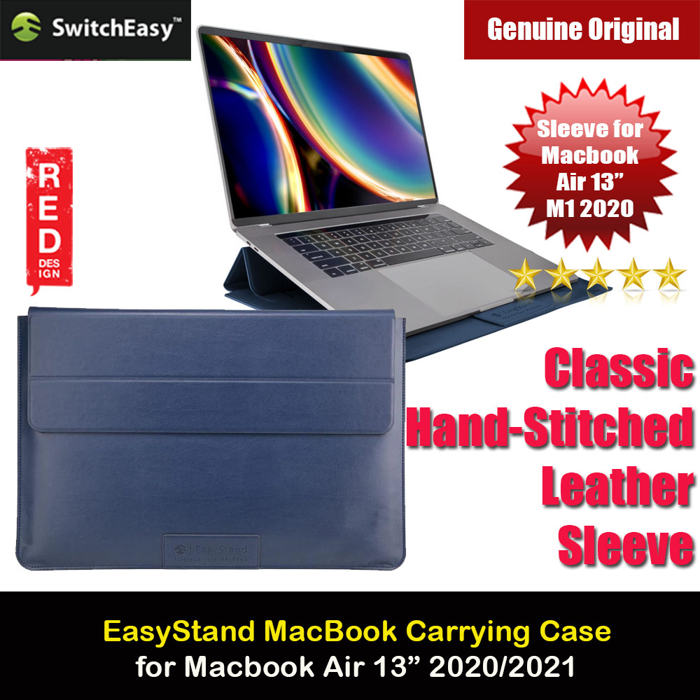 Picture of Switchasy EasyStand Classic Hand Stitched Leather Sleeve Carry Case Standable Design for Macbook Air 13 M1 2020 2021 Macbook Pro 13 2020 2021 13 inches Laptop (Midnight Blue) �Apple MacBook Pro 13\" 2020- �Apple MacBook Pro 13\" 2020 Cases, �Apple MacBook Pro 13\" 2020 Covers, iPad Cases and a wide selection of �Apple MacBook Pro 13\" 2020 Accessories in Malaysia, Sabah, Sarawak and Singapore 